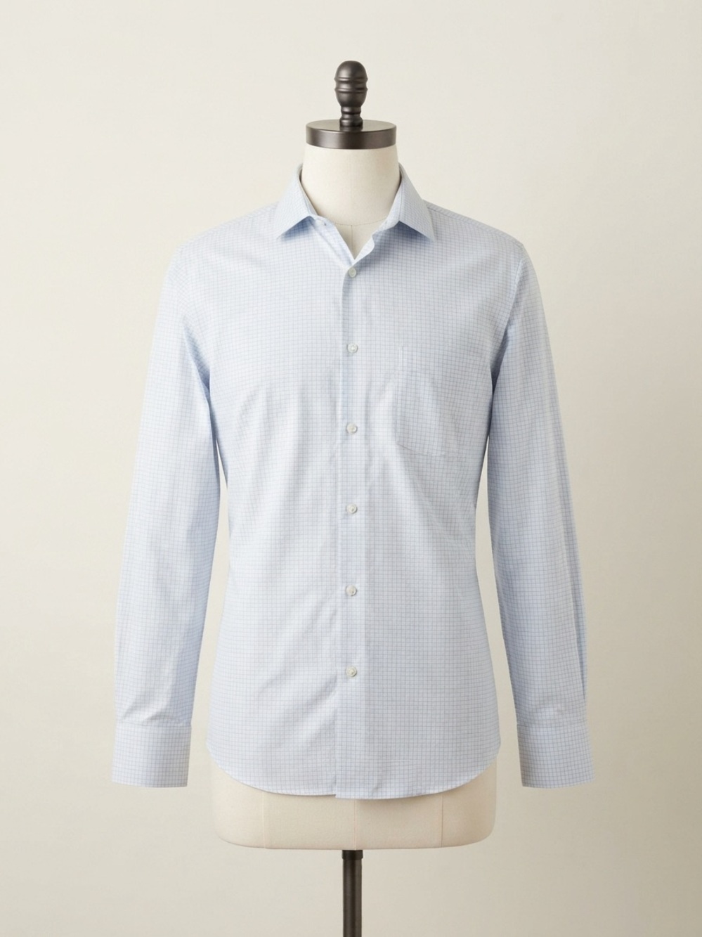 Calvin Klein Grey Micro-Check Dress Shirt